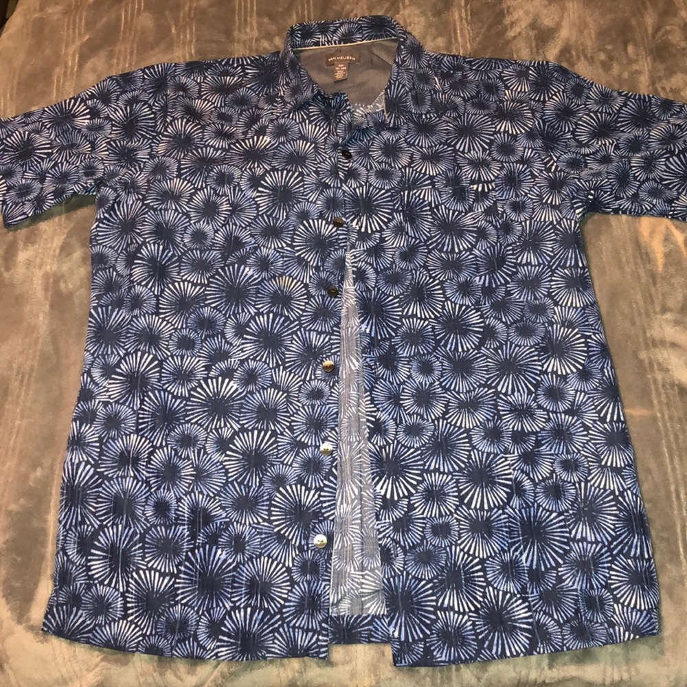 S/P 14-14 1/2 Van Heusen Coral Polyester Button-up shortsleeve shirt